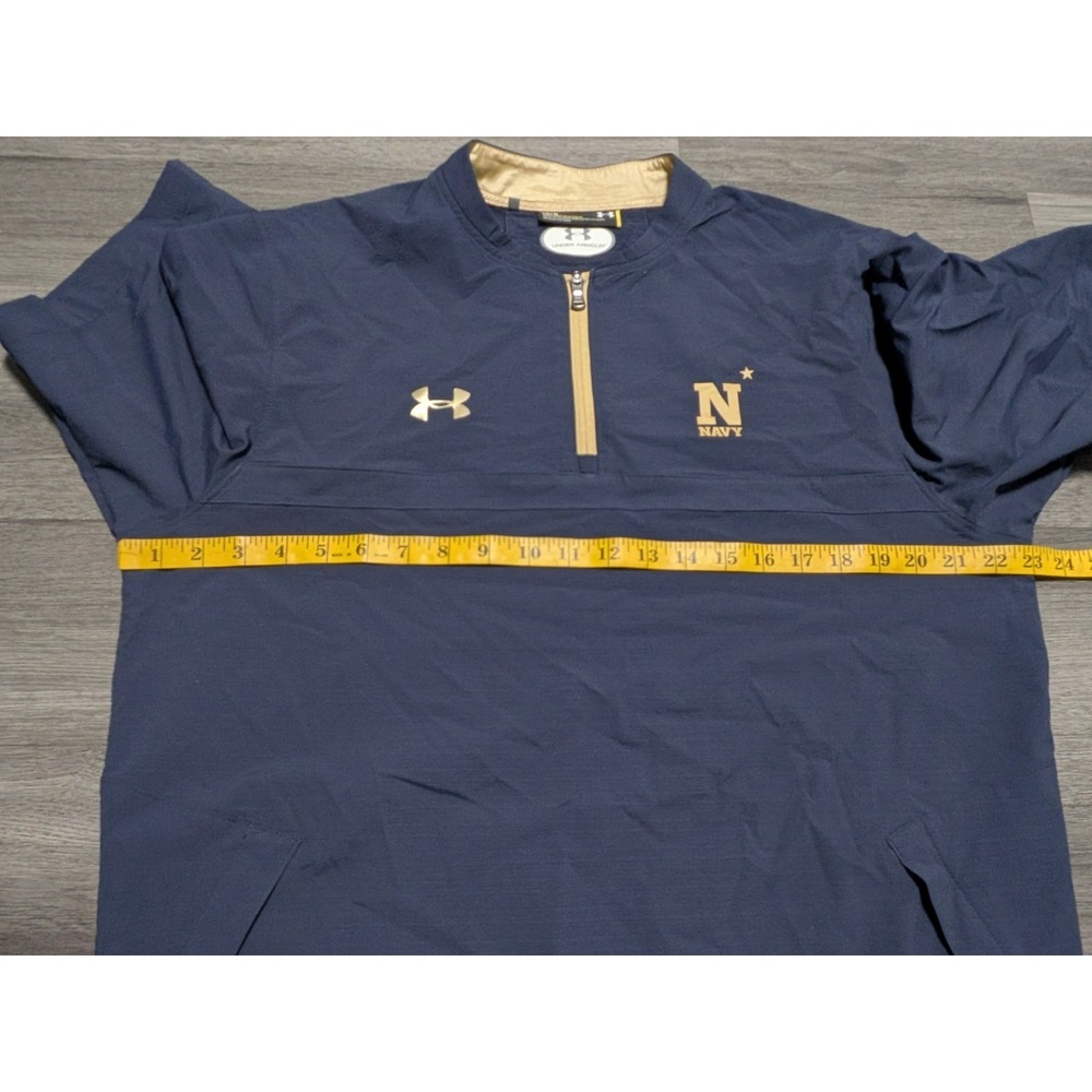 Under‎ Armour Men's United States Navy 1/4 Zip Pullover Golf Windbreaker Size L - Picture 5 of 6